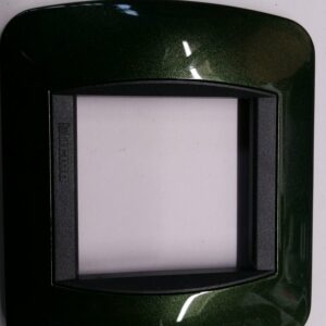 BTICINO L4802VT Placca BTICINO Living International per scatola tonda 2 posti metallo verde