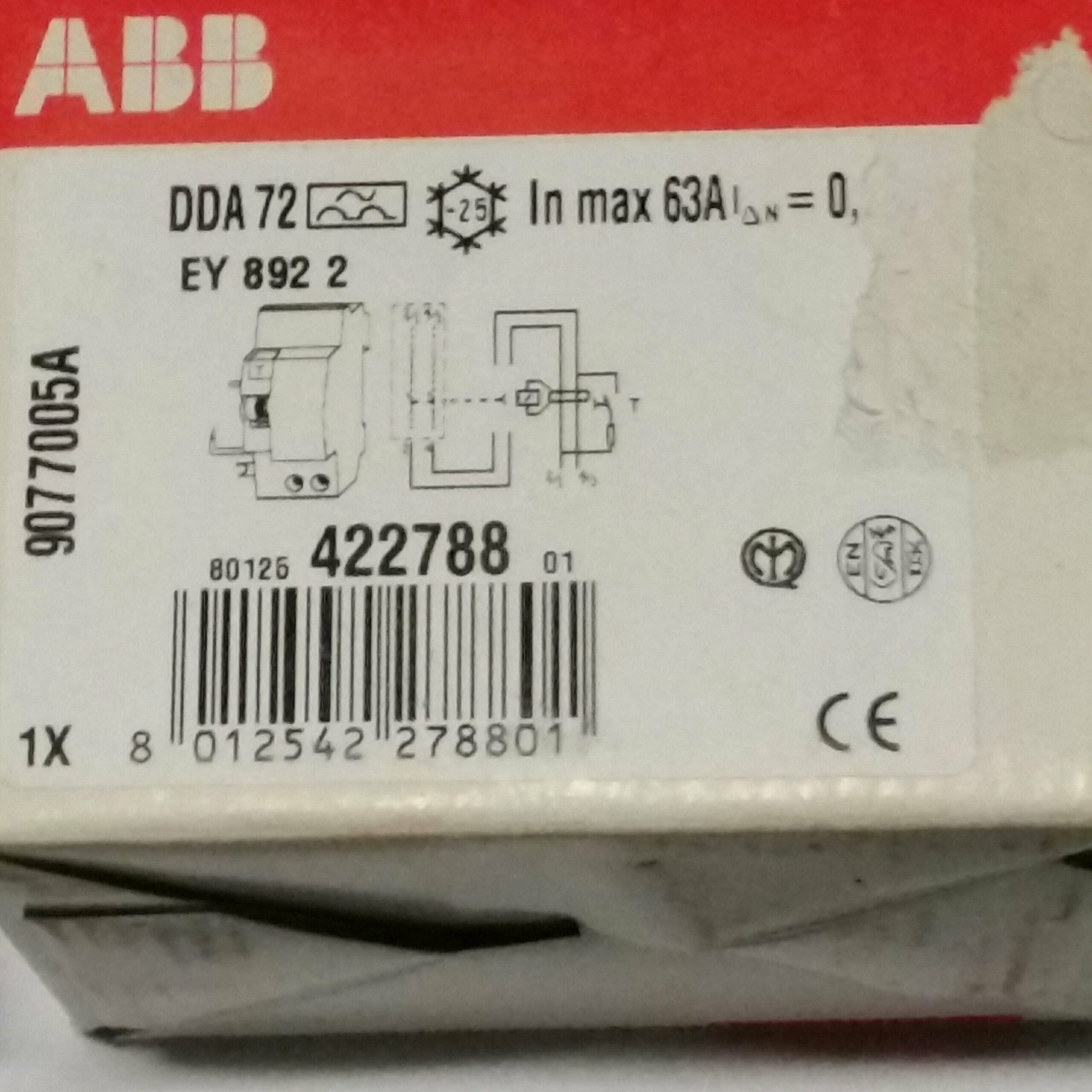 ABB EY 892 2 Blocco differenziale ABB max 63A 0,03A 2P - immagine 2