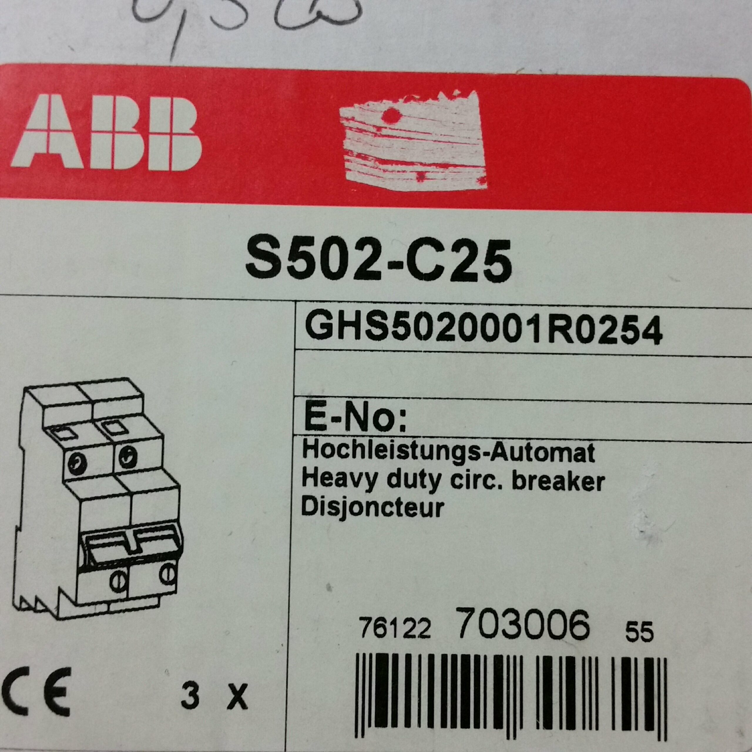 ABB EY 115 6 Interruttore Automatico C25 2P - immagine 2