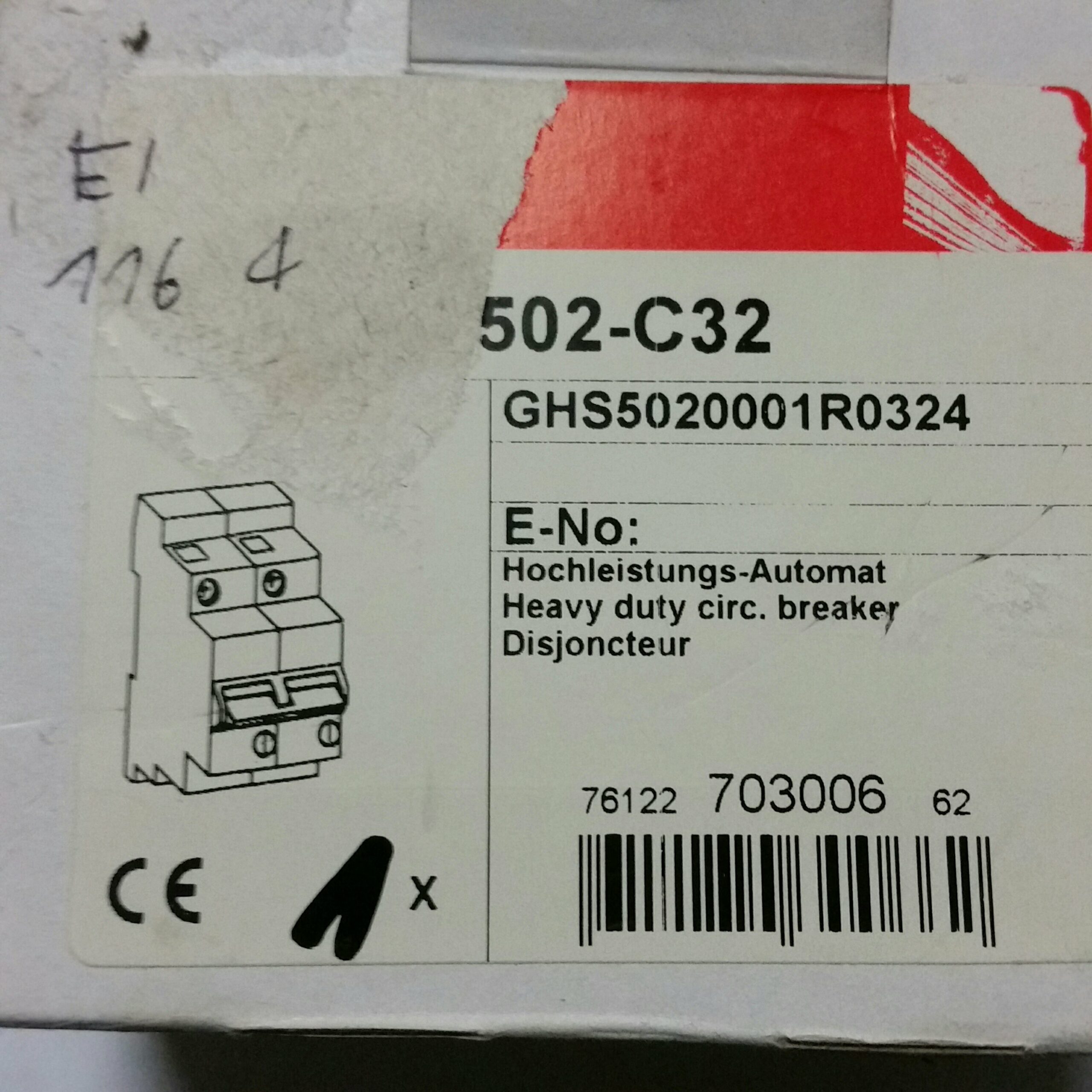 ABB EY 116 4 Interruttore automatico ABB C32 2P - immagine 2