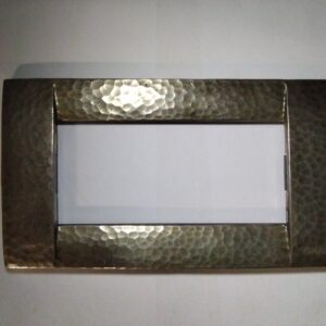 VIMAR 16734.49 Placca Vimar Idea classica 4 posti argento martellato