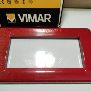 VIMAR 16754.04 Placca Vimar Idea Rondò, metallo rosso 4 posti.