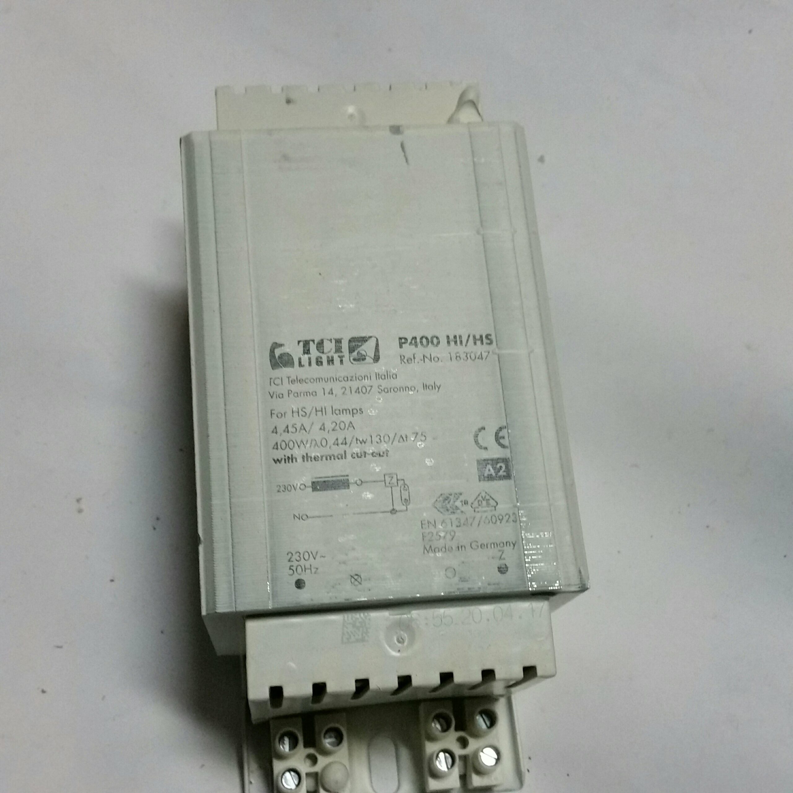 Alimentatore per lampade a ioduri metallici TCI 183047