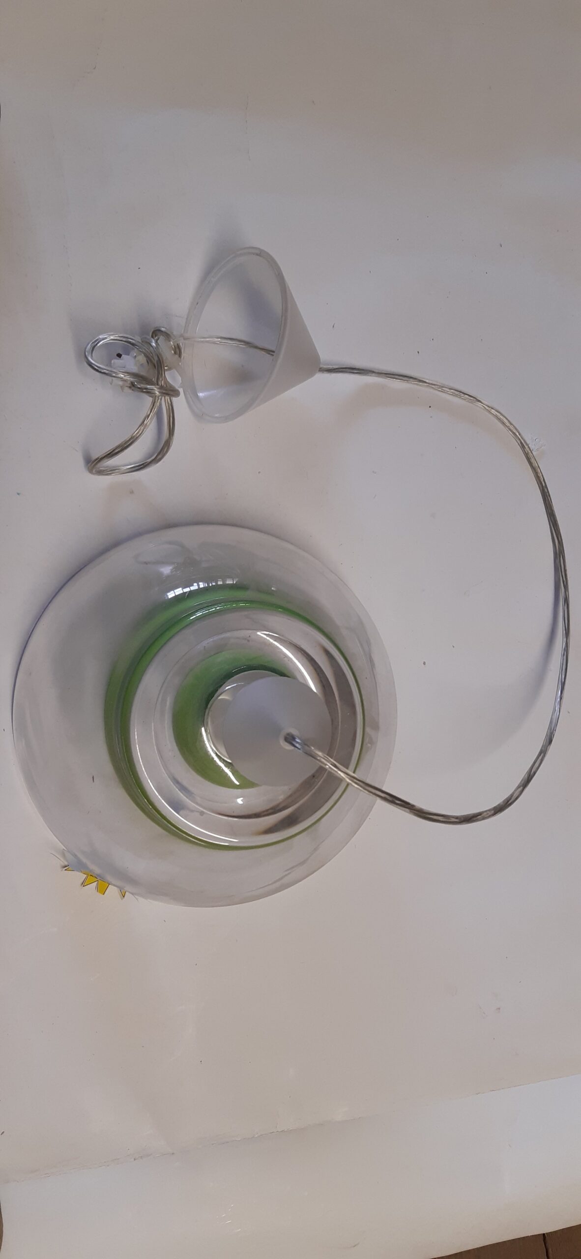 Lampadario da soffitto verde / trasparente diametro 25 cm