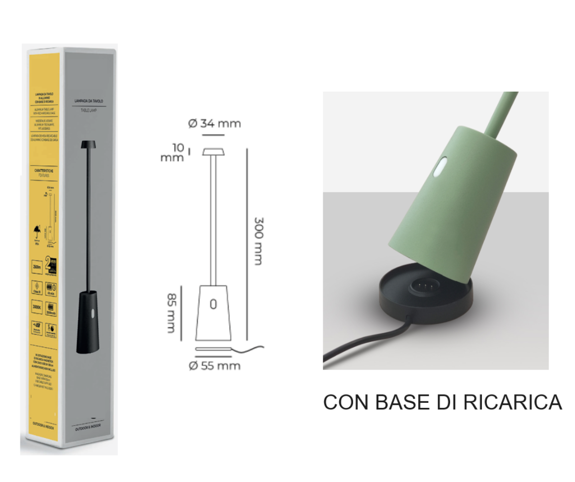 Chiodino lampada da tavolo - immagine 2