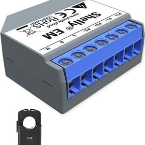 Shelly EM - Modul contatore energia Wi-Fi + pinza amperometrica 50A