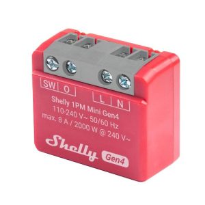Shelly 1PM Mini Gen4 - Smart Relay 8A AC WiFi/BT/Matter/Zigbee + PM