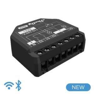 Shelly Plus 2PM Gen3 - Smart Relay Tapparelle 16A AC/DC WiFi/BT/Matter + PM