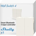 Shelly BLU Wall Switch 4 (Stand Alone) - Pulsante a muro Bluetooth 4 tasti